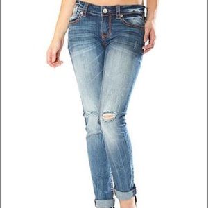 GRACE IN LA 👖 DISTRESSED SKINNY JEANS